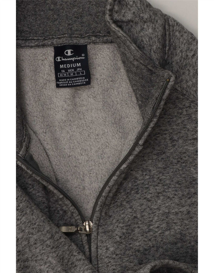 Champion Mens Tracksuit Top Jacket Medium Grey Flecked Cotton