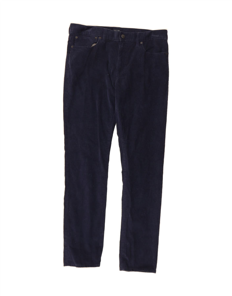 J. CREW Mens Flex Slim Corduroy Trousers W34 L34 Navy Blue Cotton Vintage J. Crew and Second-Hand J. Crew from Messina Hembry 