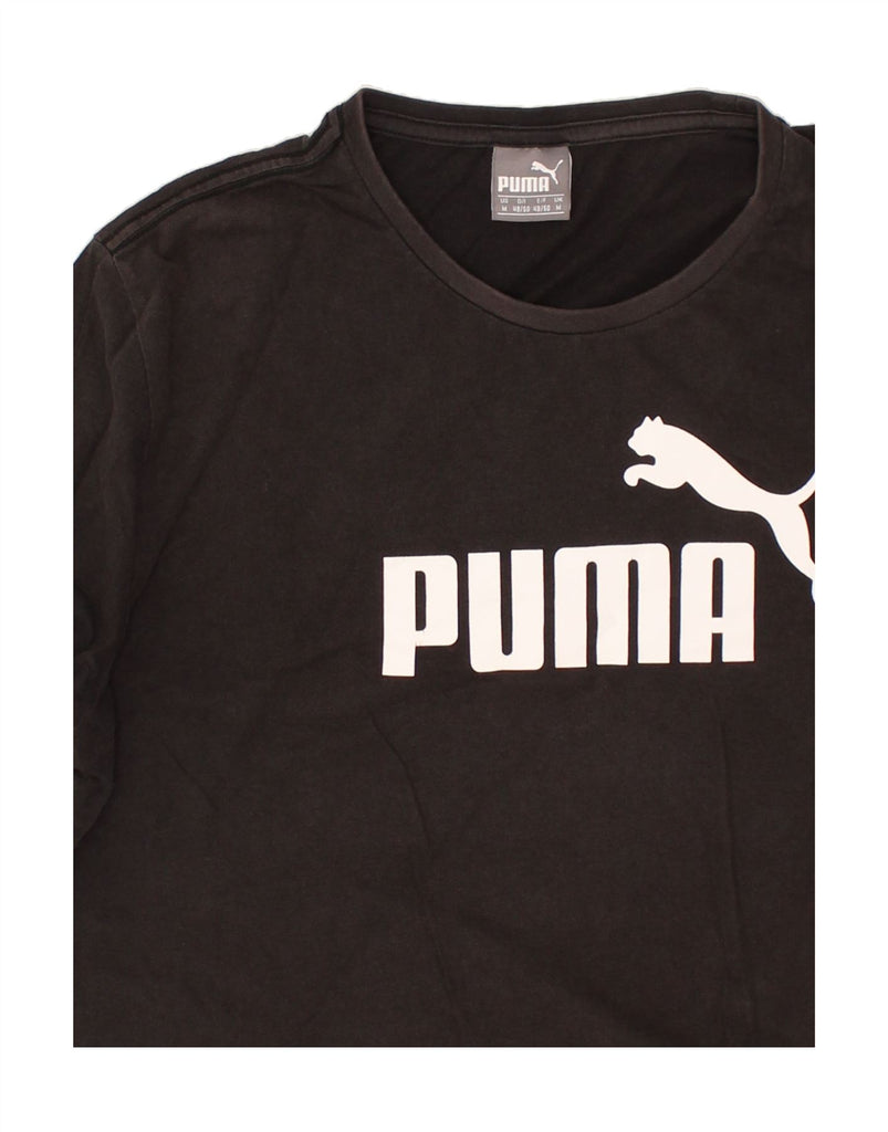 PUMA Mens Graphic T-Shirt Top Medium Black Cotton | Vintage Puma | Thrift | Second-Hand Puma | Used Clothing | Messina Hembry 