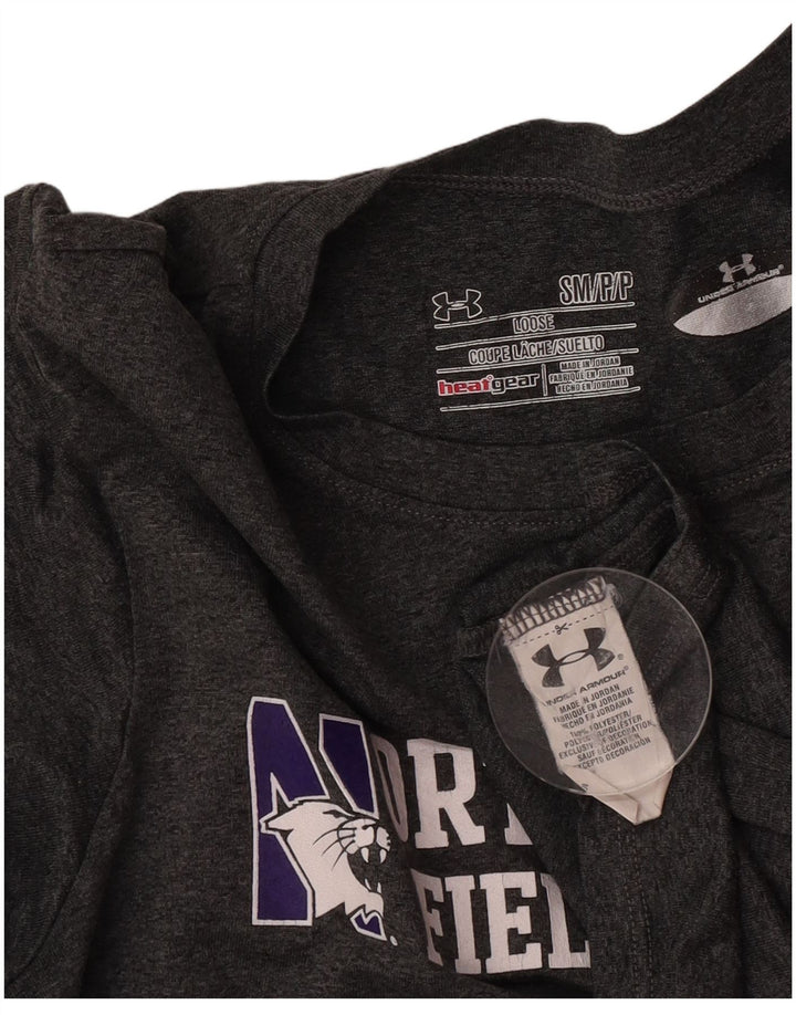 Under Armour Womens Graphic T-Shirt Top UK 10 Small Grey