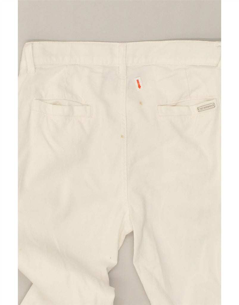 DIRK BIKKEMBERGS Womens Slim Chino Trousers IT 36 XS W25 L28  White Cotton | Vintage Dirk Bikkembergs | Thrift | Second-Hand Dirk Bikkembergs | Used Clothing | Messina Hembry 