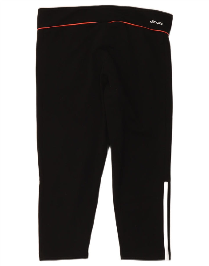 Adidas Womens Climalite Capri Leggings UK 12/14 Medium Black Polyester