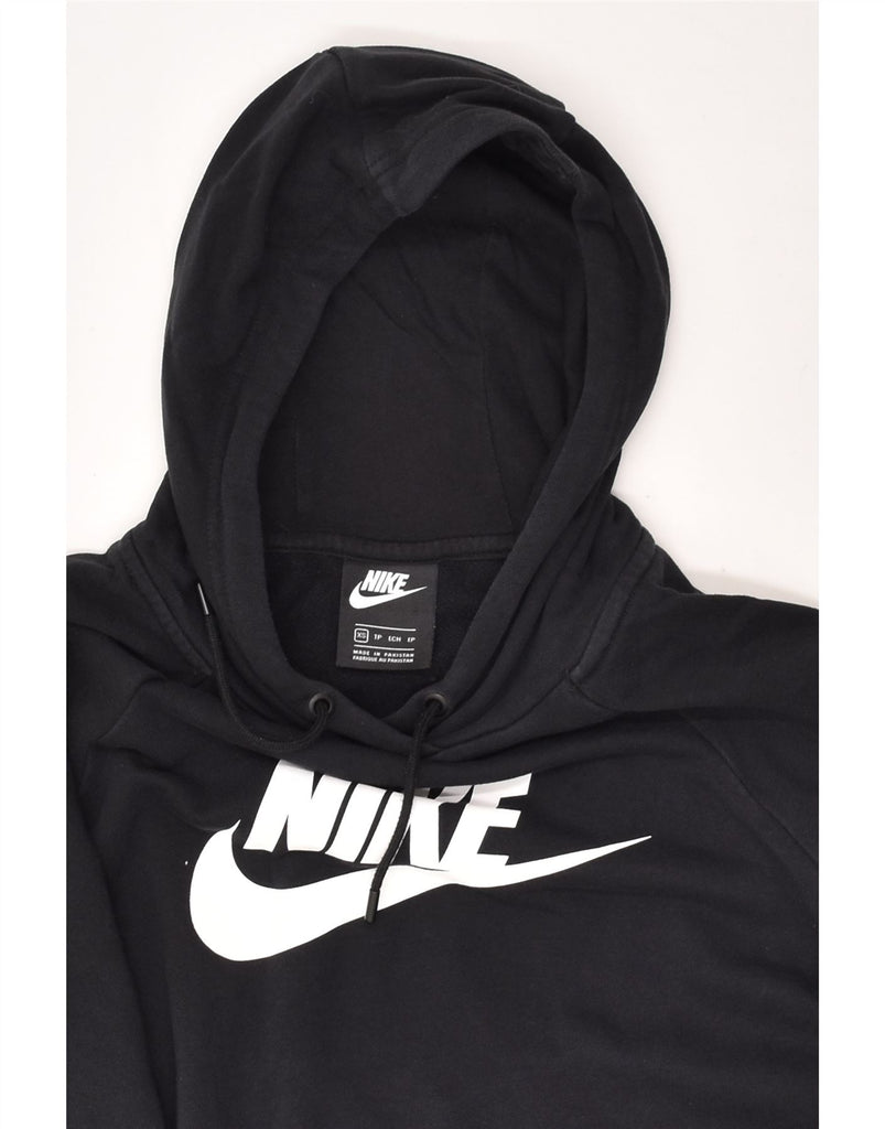 NIKE Mens Graphic Hoodie Jumper XS Black Cotton | Vintage Nike | Thrift | Second-Hand Nike | Used Clothing | Messina Hembry 