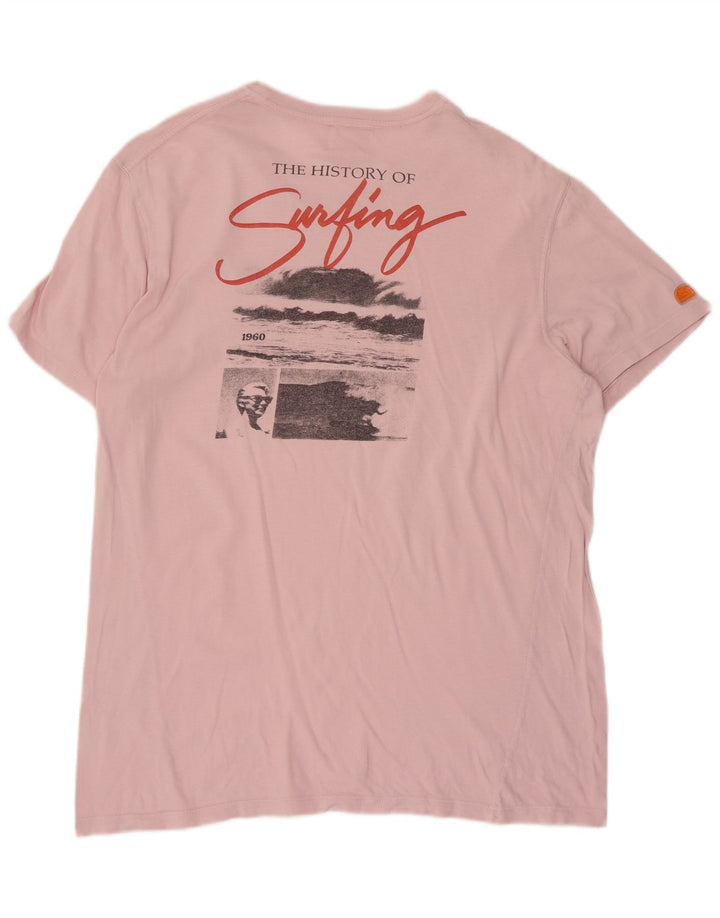 Sundek Mens Graphic T-Shirt Top Large Pink