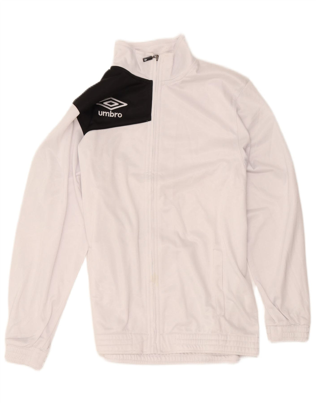Umbro Mens Tracksuit Top Jacket Large White Colourblock Polyester