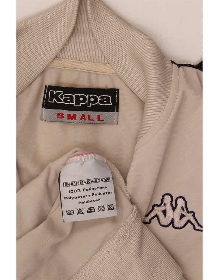 Kappa Womens Tracksuit Top Jacket UK 10 Small Beige Polyester