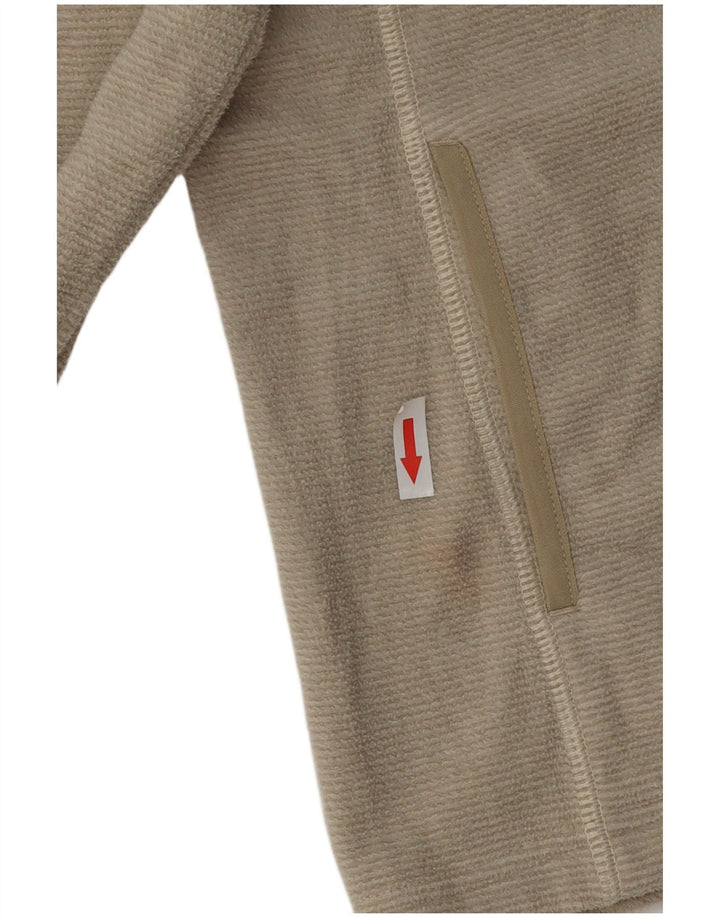 Jack Wolfskin Womens Fleece Jacket UK 8/10 Small Beige Polyester