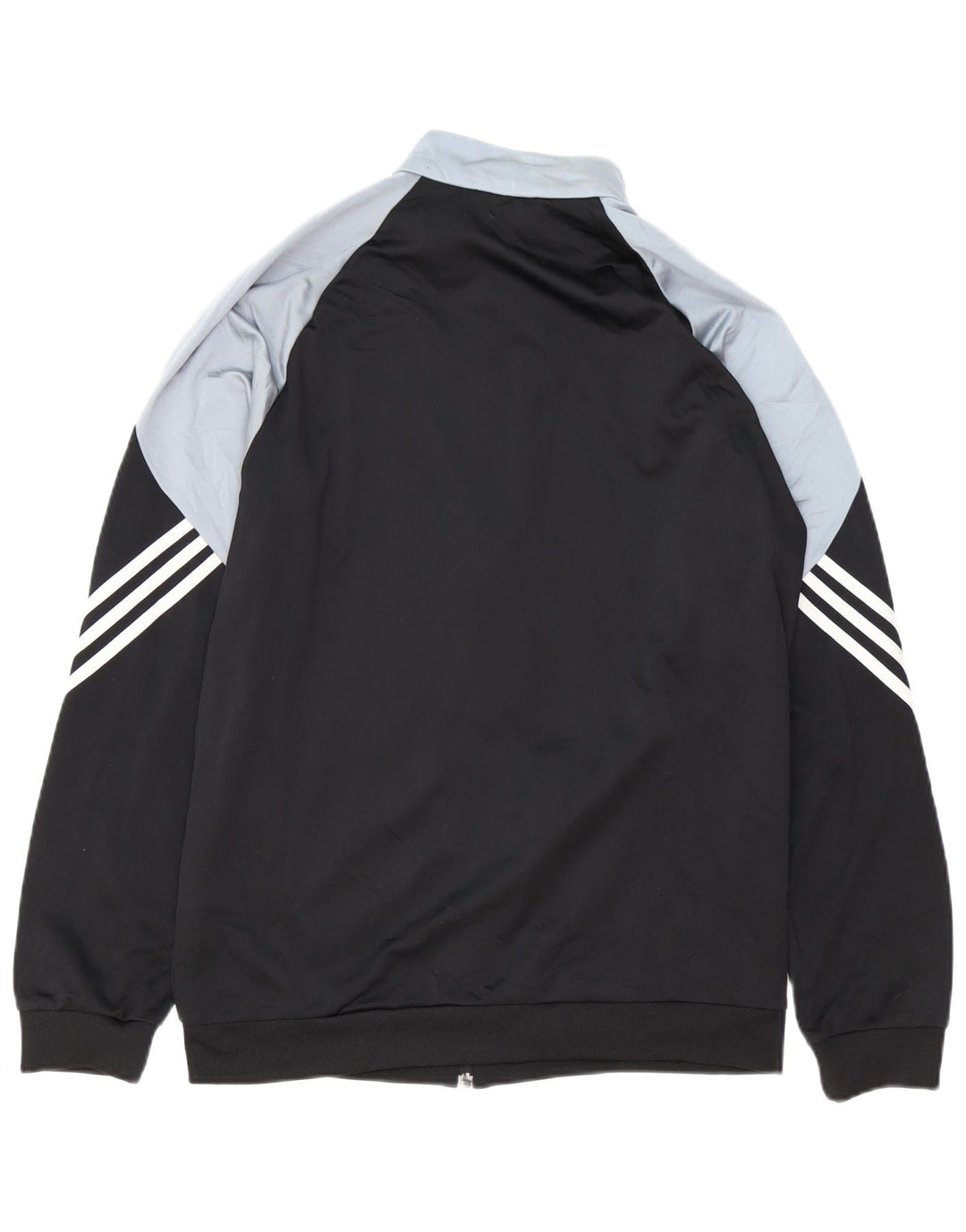 ADIDAS Mens Tracksuit Top Jacket Large Black Colourblock Polyester