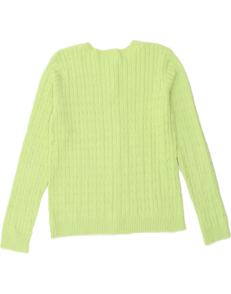 EDDIE BAUER Womens Cardigan Sweater UK 16 Large Green Cotton | Vintage Eddie Bauer | Thrift | Second-Hand Eddie Bauer | Used Clothing | Messina Hembry 