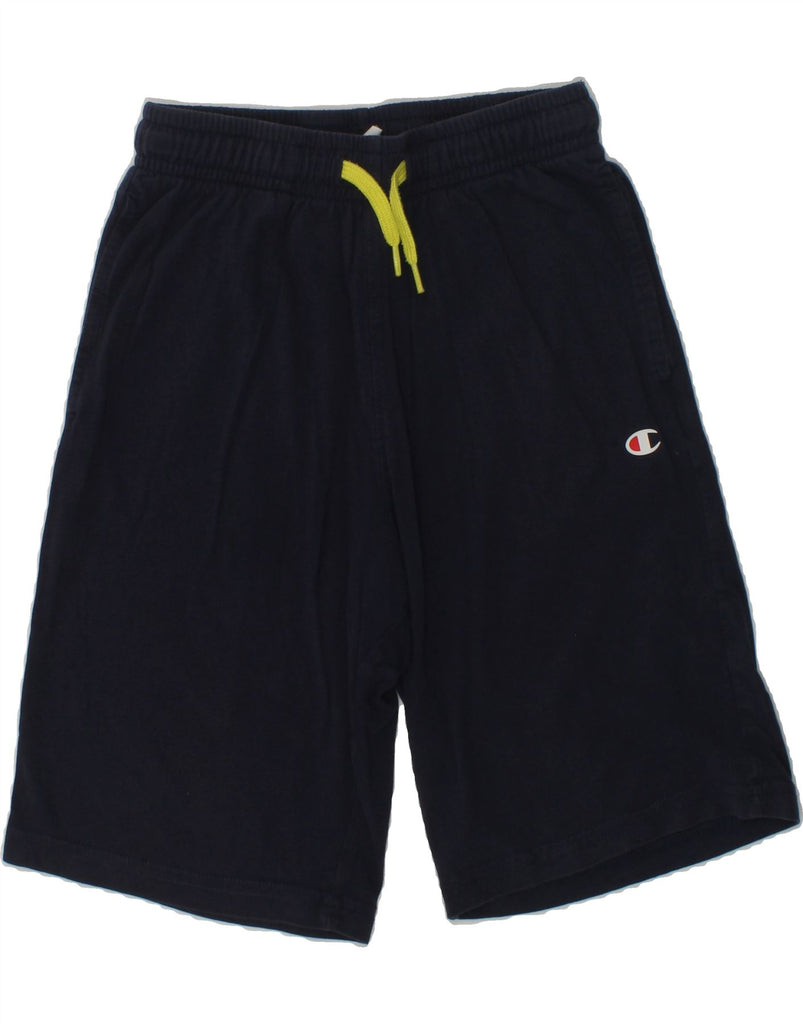 CHAMPION Boys Sport Shorts 7-8 Years Small Navy Blue Cotton | Vintage Champion | Thrift | Second-Hand Champion | Used Clothing | Messina Hembry 