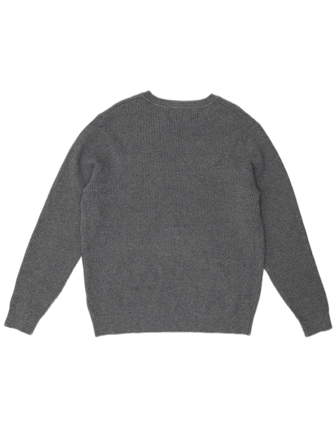 Marks & Spencer Mens Boat Neck Jumper Sweater Large Grey Flecked Cotton