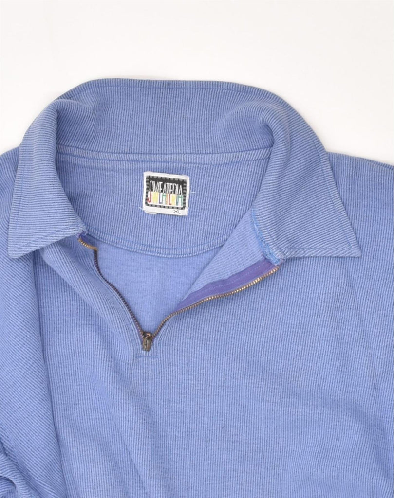 VINTAGE Womens Long Sleeve Polo Shirt UK 18 XL Blue Cotton | Vintage Vintage | Thrift | Second-Hand Vintage | Used Clothing | Messina Hembry 