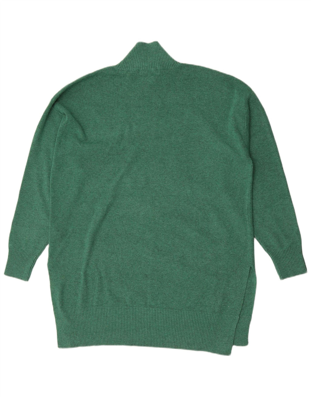 Marks & Spencer Womens Turtle Neck Jumper Sweater UK 14 Medium Green
