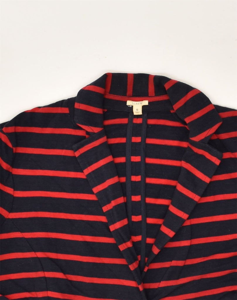 J. CREW Womens 2 Button Blazer Jacket UK 10 Small Red Striped Cotton | Vintage J. Crew | Thrift | Second-Hand J. Crew | Used Clothing | Messina Hembry 