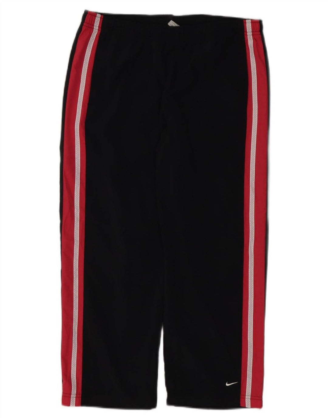 NIKE Womens Tracksuit Trousers US 8/10 Medium  Black Colourblock Polyester
