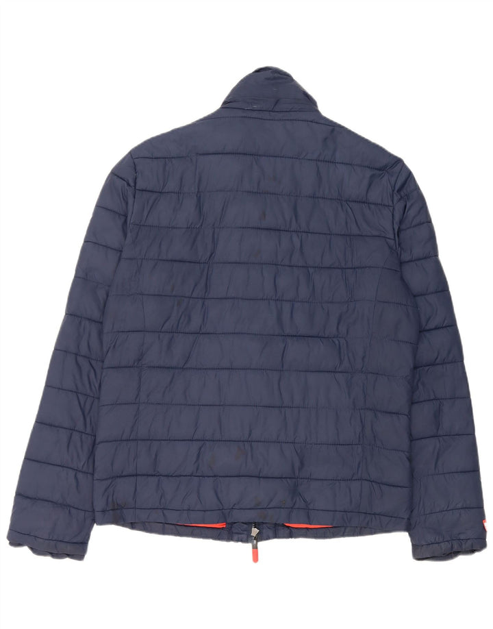 Superdry Mens Padded Jacket UK 40 Large Navy Blue Nylon