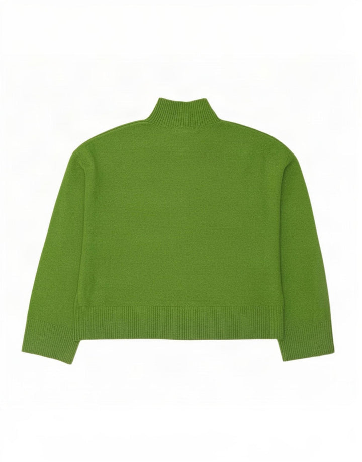 Marks & Spencer Womens Turtle Neck Jumper Sweater UK 14 Medium Green