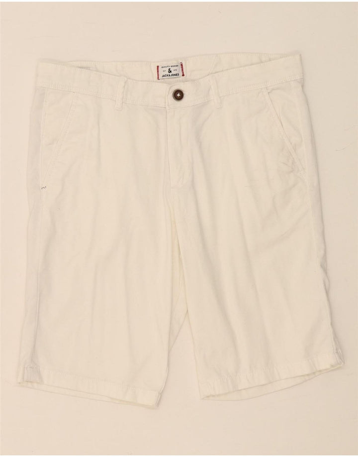 JACK & JONES Mens Chino Shorts Medium W32  White