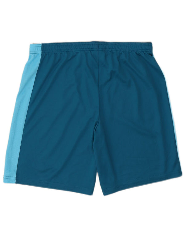 NIKE Mens Dri Fit Slim Fit Sport Shorts Medium  Blue Colourblock Polyester