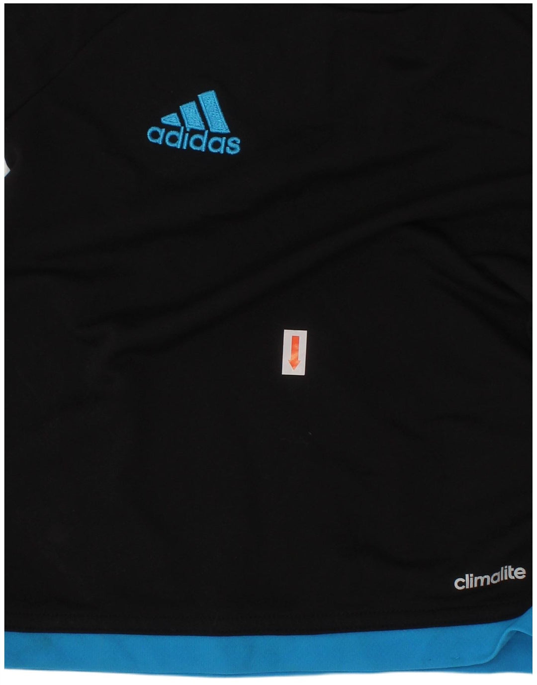ADIDAS Boys Climalite T-Shirt Top 4-5 Years Black Colourblock Polyester