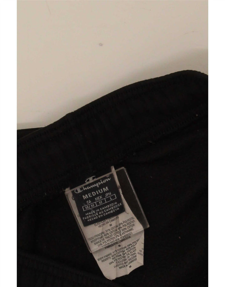 Champion Mens Graphic Tracksuit Trousers Joggers Medium Black Cotton
