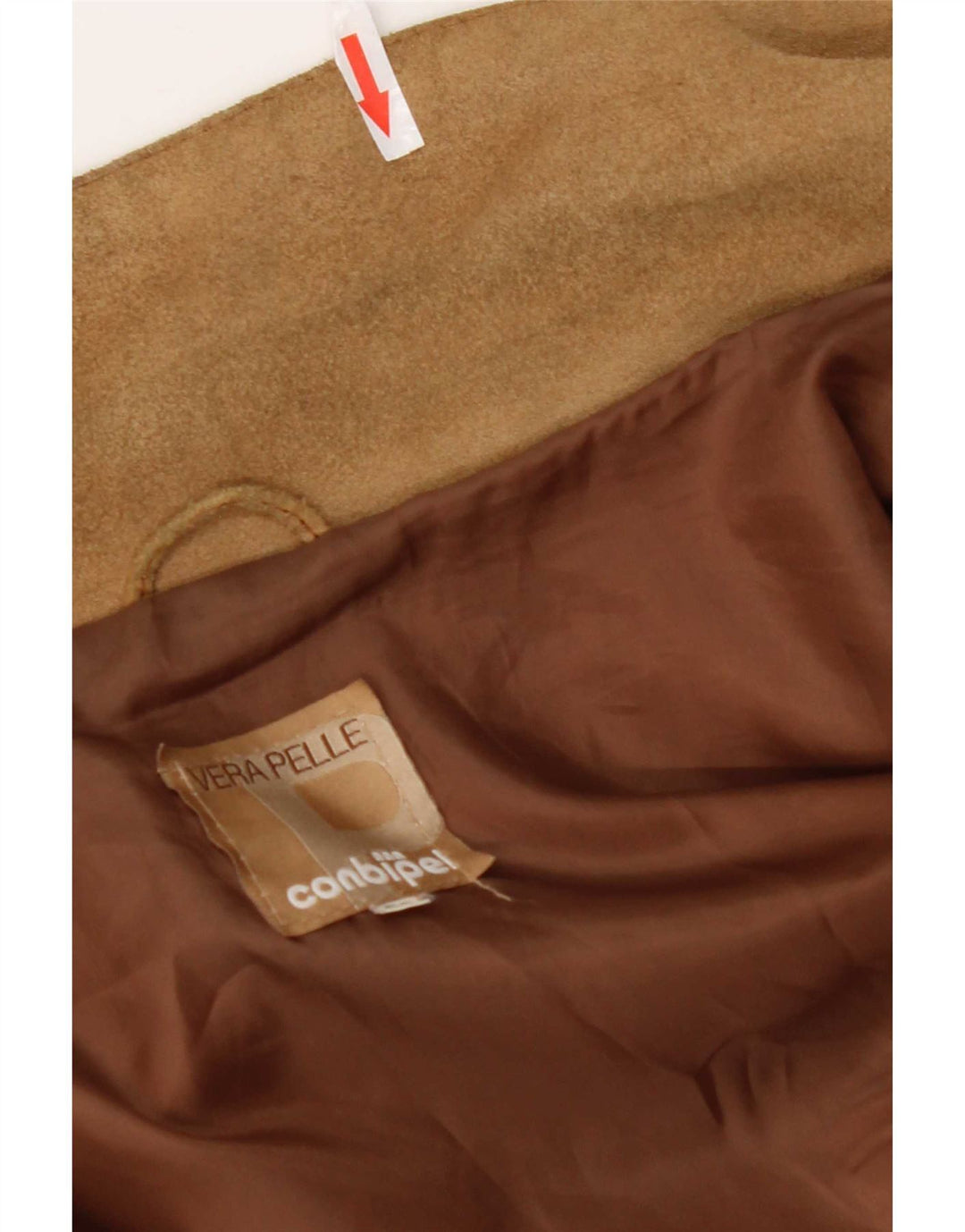 Conbipel Mens Suede Jacket IT 56 2XL Beige Leather