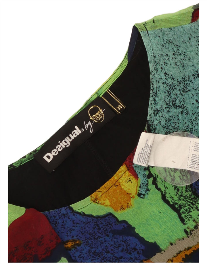 Desigual Womens Abstract Pattern A-Line Dress EU 38 Medium Multicoloured