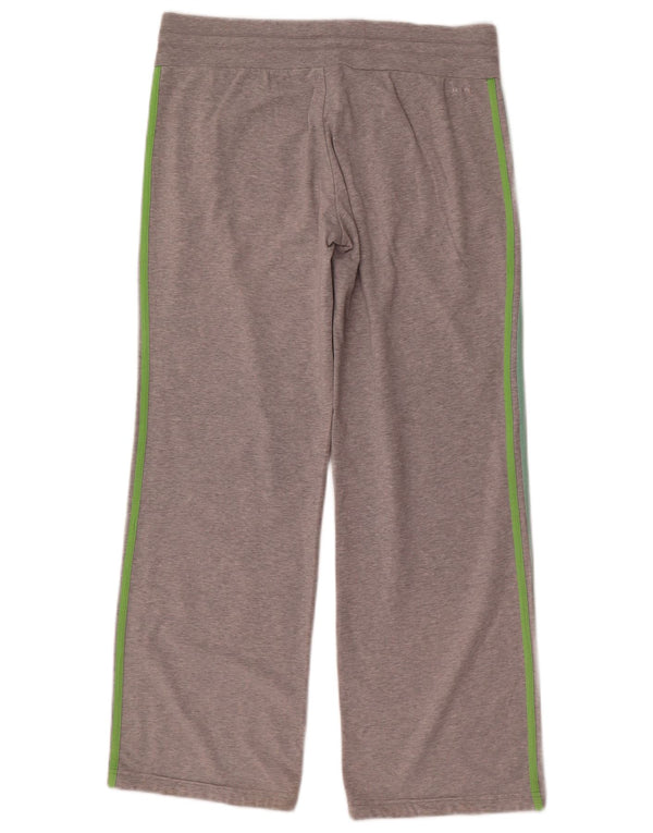 Adidas Womens Tracksuit Trousers UK 14 Medium Grey Cotton