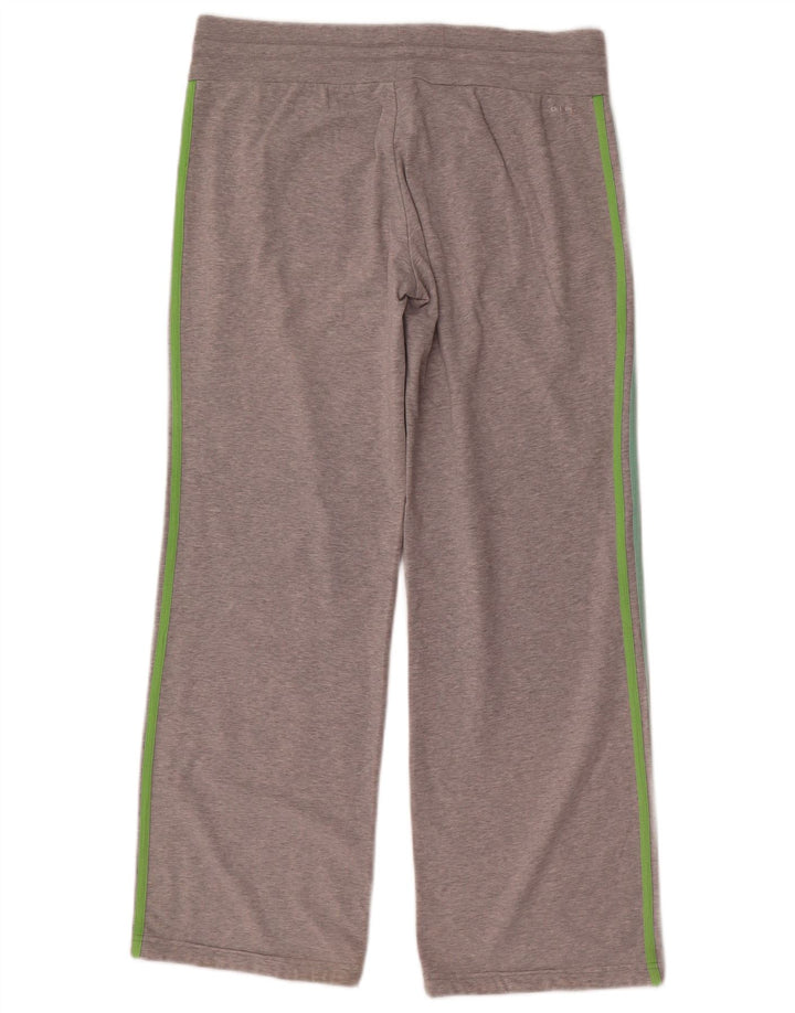 Adidas Womens Tracksuit Trousers UK 14 Medium Grey Cotton