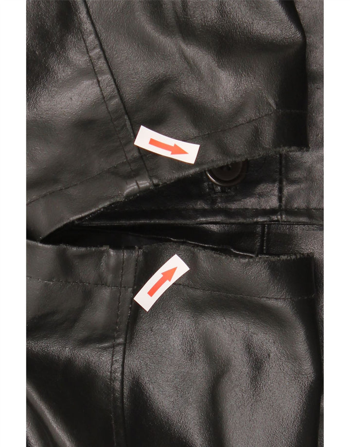 Vintage Mens Leather Jacket UK 42 XL Black Leather