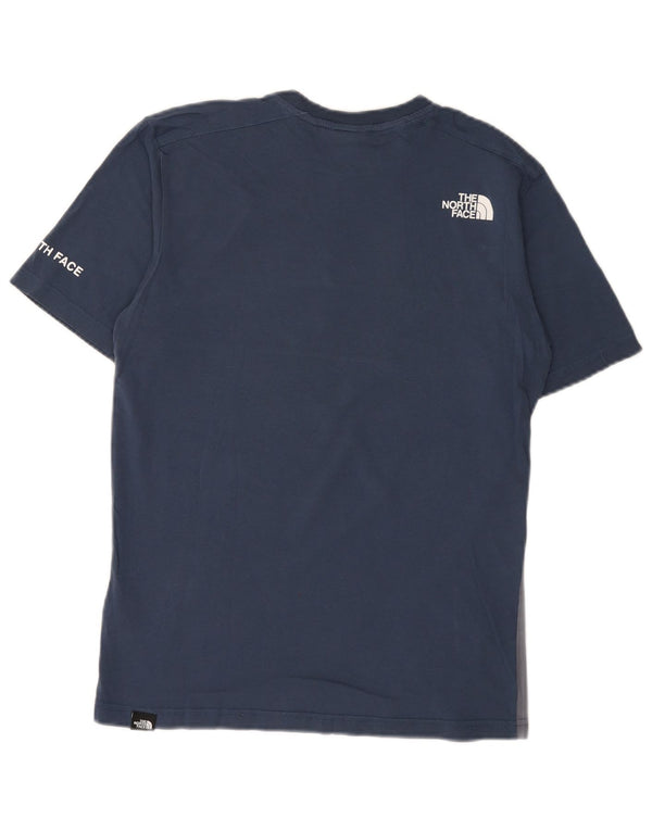 The North Face Mens Graphic T-Shirt Top XS Navy Blue Colourblock Cotton