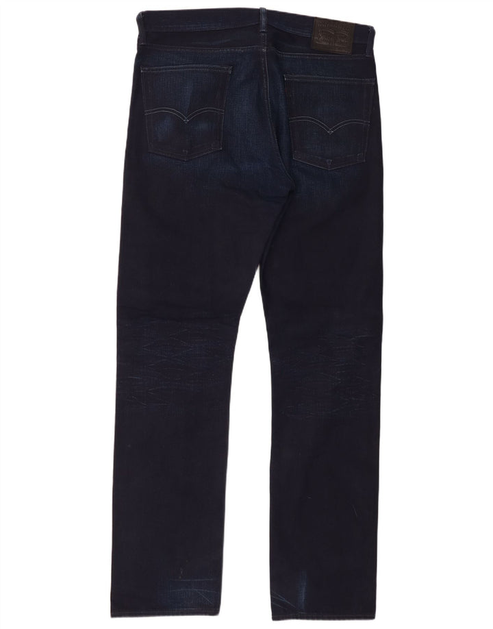 Levi's Mens 513 Straight Jeans W36 L34 Navy Blue Cotton