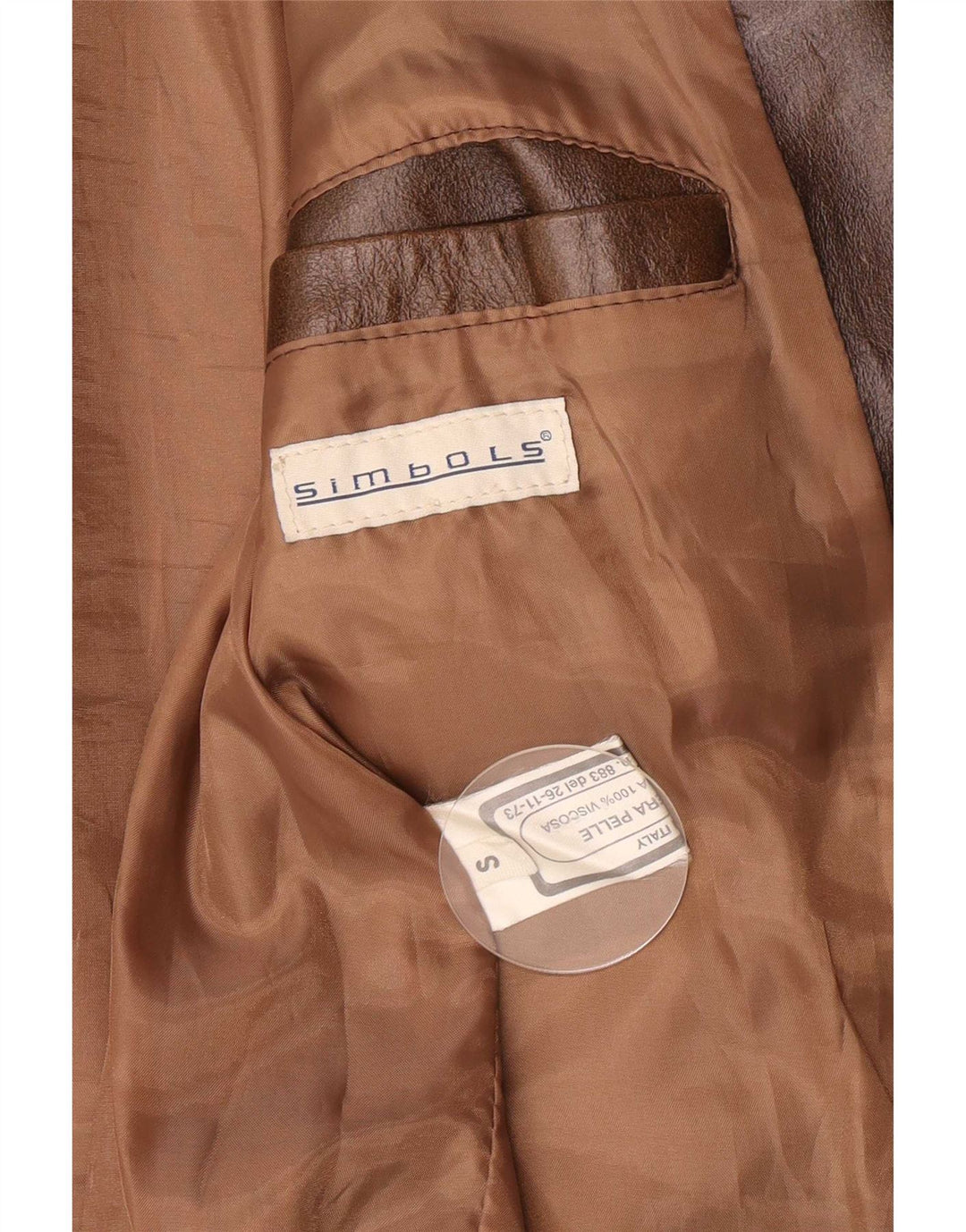 Vintage Mens Leather Jacket UK 36 Small Brown Classic