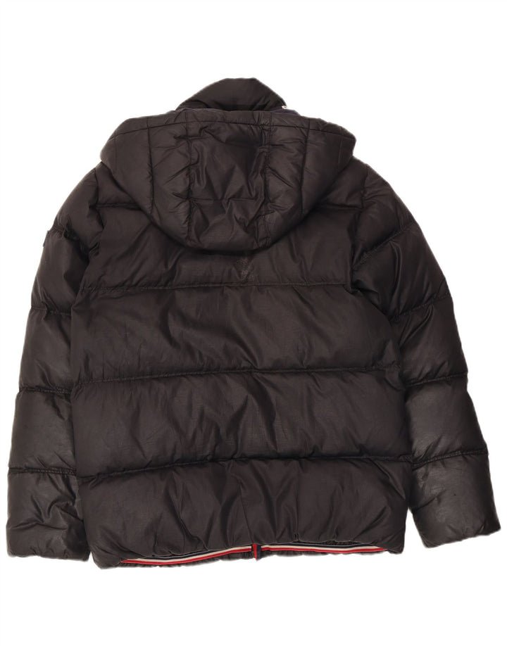 Tommy Hilfiger Boys Hooded Padded Jacket 13-14 Years Black Polyester