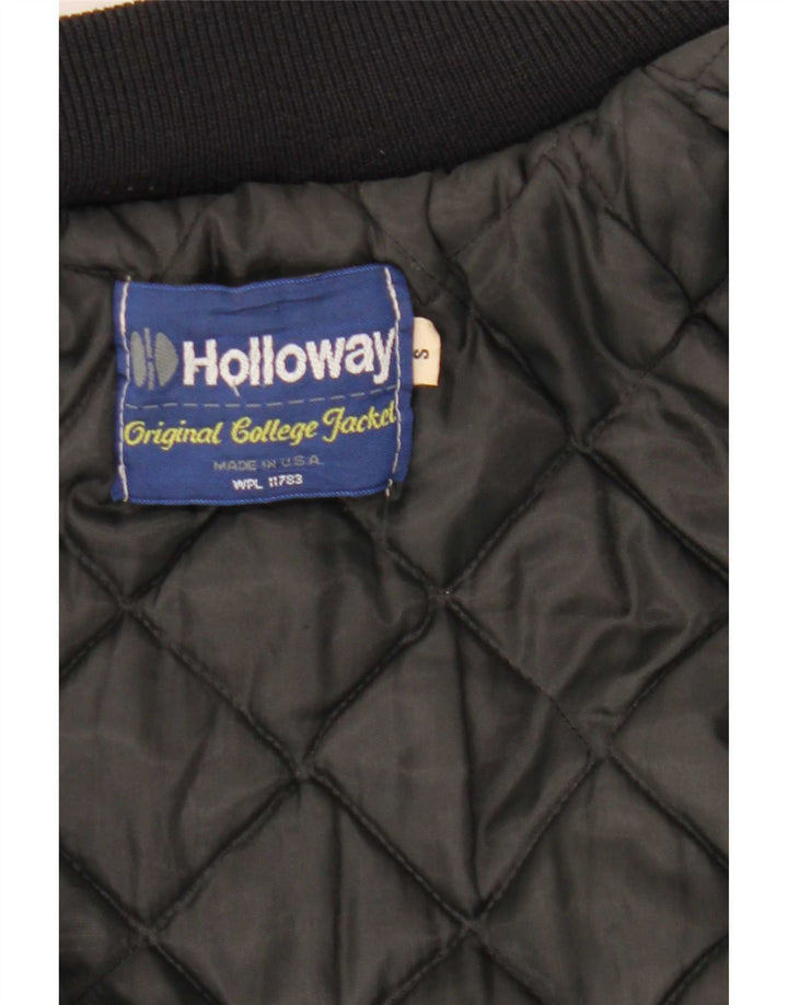 Holloway Mens Varsity Jacket UK 36 Small Black