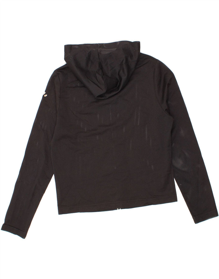 MOSSIMO Womens Crop Zip Hoodie Sweater UK 12 Medium Black Vintage Mossimo and Second-Hand Mossimo from Messina Hembry 