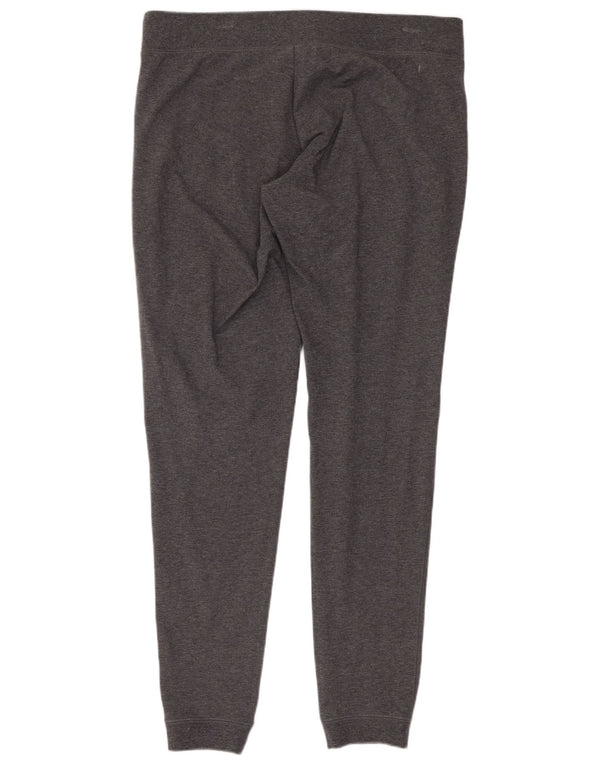 Nike Womens Dri Fit Tracksuit Trousers Joggers UK 14 Medium Grey Cotton