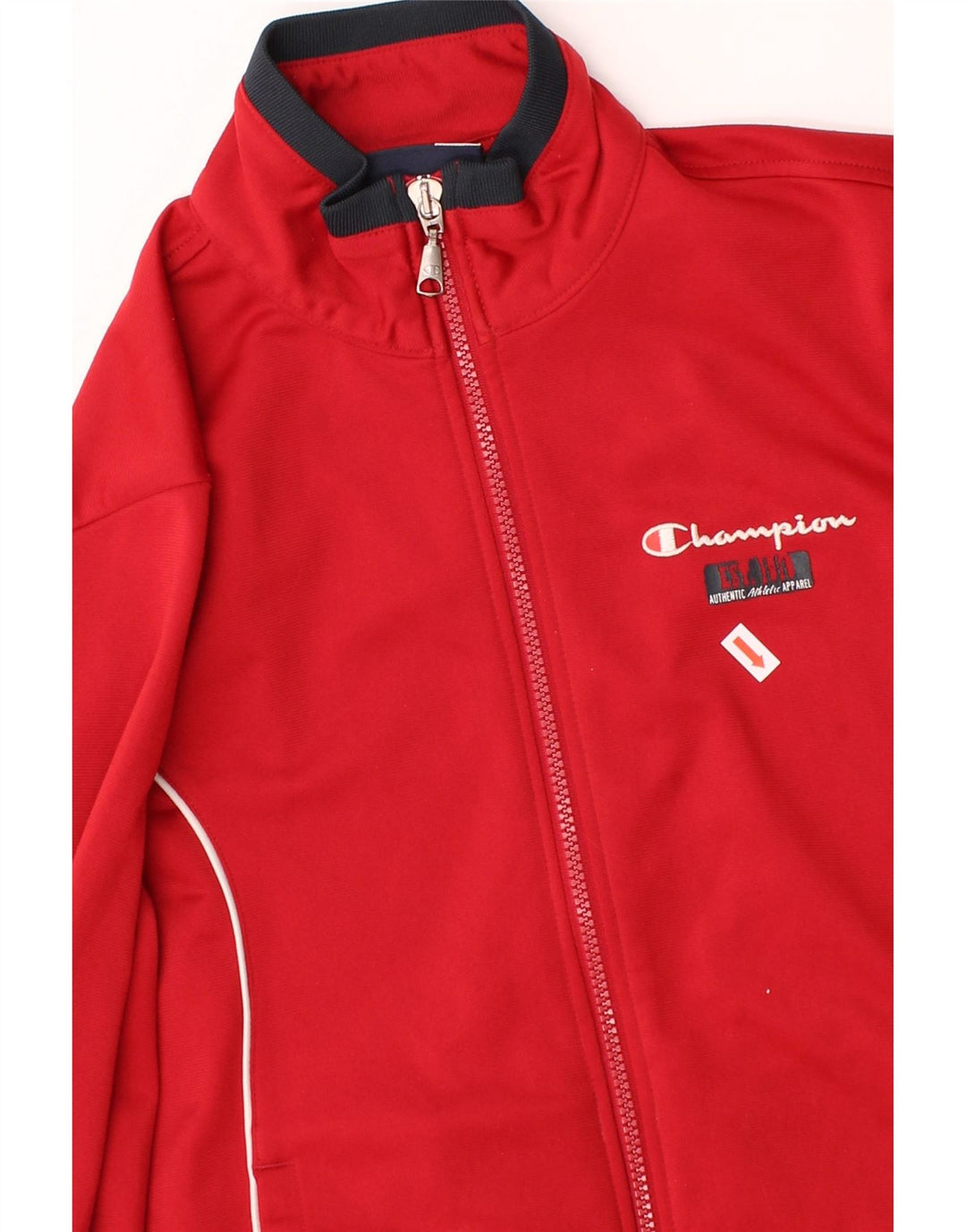 CHAMPION Boys Tracksuit Top Jacket 9-10 Years Medium  Red Polyester Vintage Champion and Second-Hand Champion from Messina Hembry 