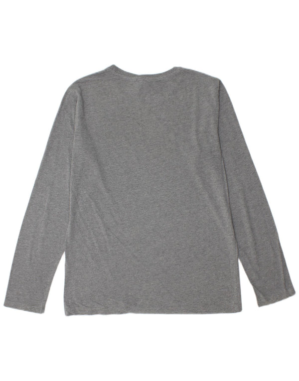 Calvin Klein Mens Top Long Sleeve Medium Grey Flecked