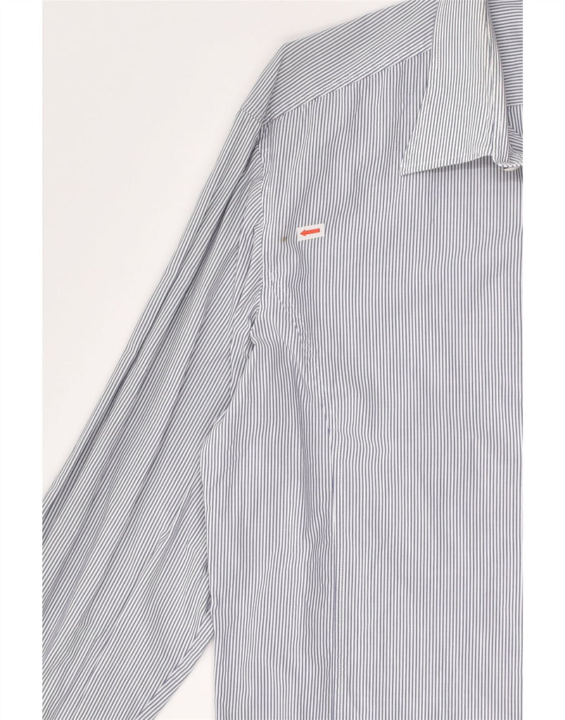 HUGO BOSS Mens Shirt 2XL Grey Striped | Vintage Hugo Boss | Thrift | Second-Hand Hugo Boss | Used Clothing | Messina Hembry 