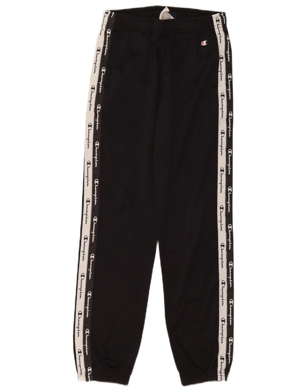 Champion Boys Graphic Tracksuit Trousers Joggers 11-12 Years Large Black