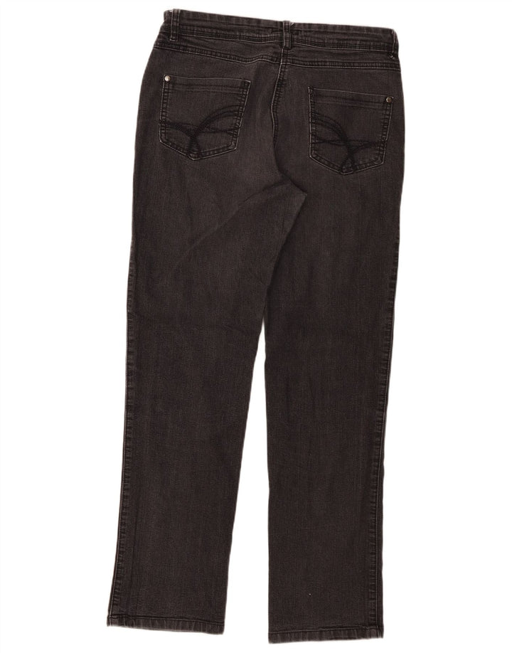 M&Co Womens Straight Jeans UK 12 Medium W30 L30 Grey