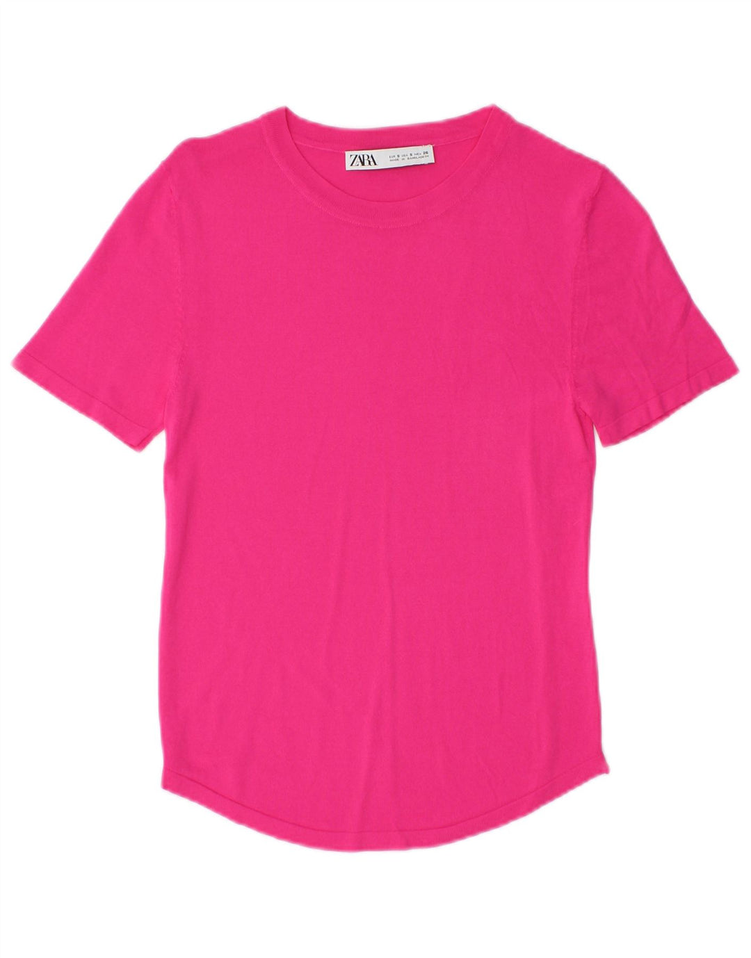 Zara Womens T-Shirt Top UK 8 Small Pink