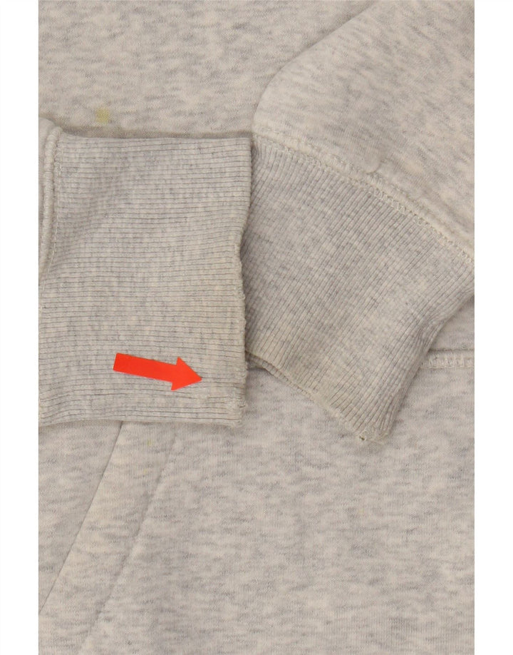 Jack Wills Womens Hoodie Jumper UK 12 Medium Grey Cotton