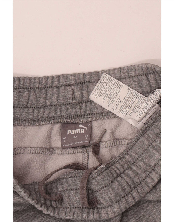 Puma Mens Tracksuit Trousers Joggers Small Grey Flecked Cotton