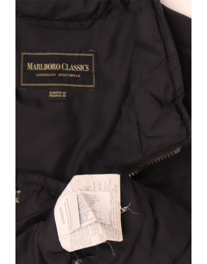 Marlboro Classics Mens Padded Jacket EU 50 Large Black Nylon