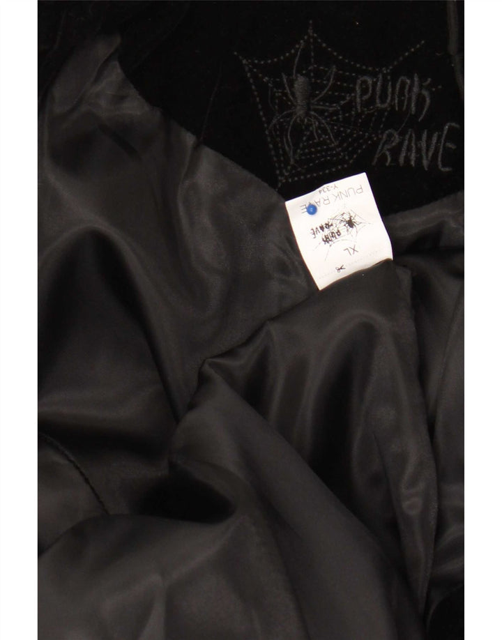 Womens Tailcoat Blazer Jacket UK 18 XL Black Paisley Polyester
