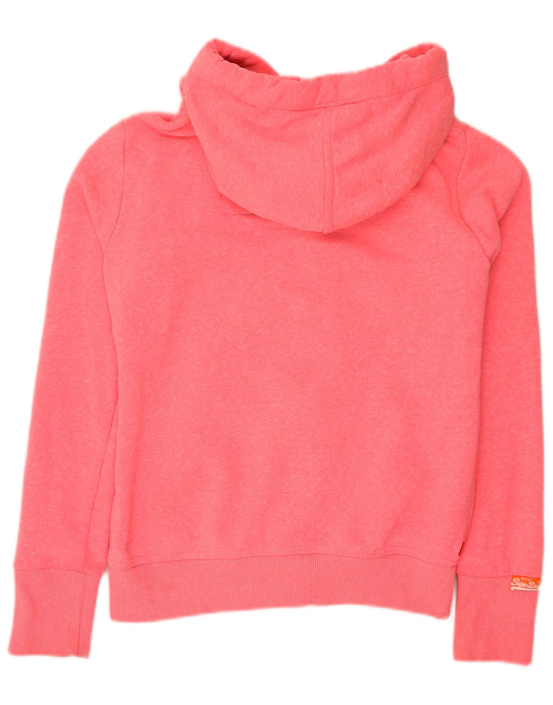 Superdry Womens Zip Hoodie Sweater UK 10 Small Pink Polyester
