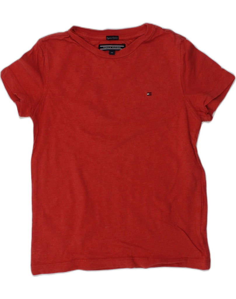 TOMMY HILFIGER Girls T-Shirt Top 5-6 Years Red Cotton | Vintage Tommy Hilfiger | Thrift | Second-Hand Tommy Hilfiger | Used Clothing | Messina Hembry 