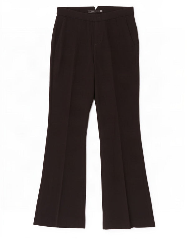 Zara Womens Bootcut Suit Trousers XS W24 L30 Black